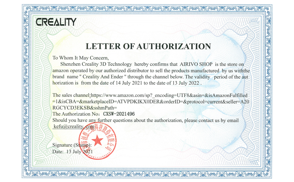 letter of authorization