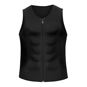 Men Waist Trainer Vest Hot Neoprene Sauna Suit Corset Body Shaper Zipper Tank Top Workout Shirt