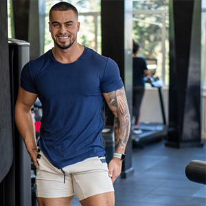 COOFANDY Men's Workout Tee Short Sleeve Gym Training Bodybuilding Muscle Fitness T Shirt