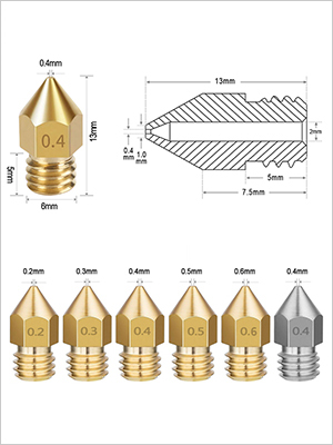 3D Printer Extruder Nozzles