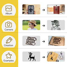 laser engraver app functions