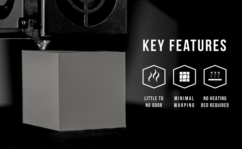 abs key features include strong and durable, easy to use and higher temperature resistance than pla