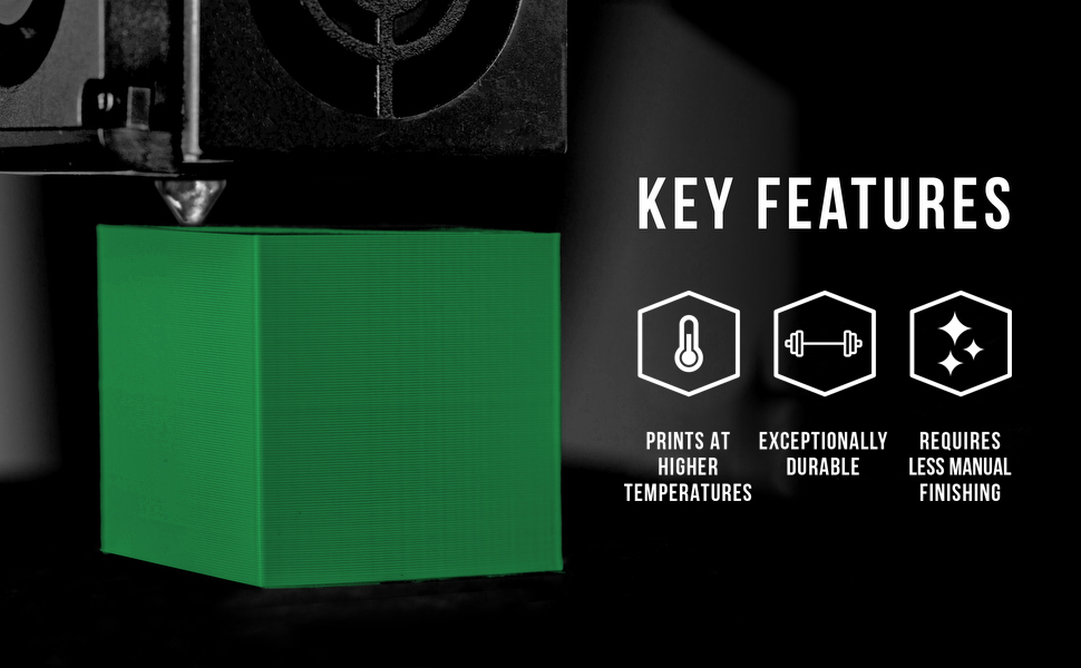 abs key features include strong and durable, easy to use and higher temperature resistance than pla