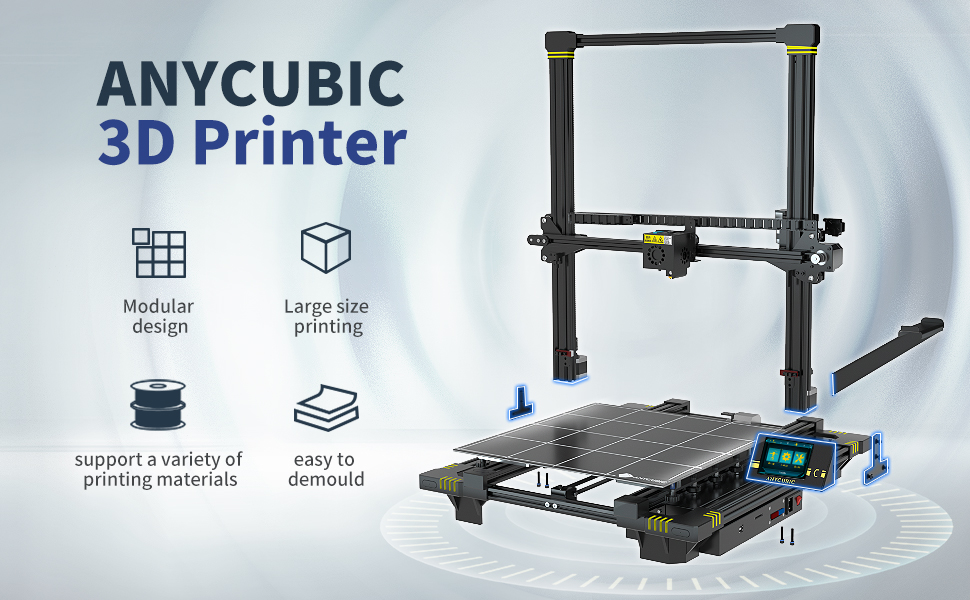 Mega Pro 3D Printer, 4th Gen 3D Printing &amp;amp; Laser Engraving 2 in 1 Filament FDM 3D Printer