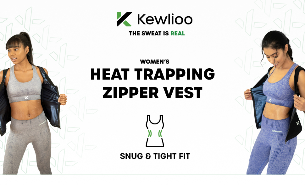 Kewlioo zipper heat trapping vest