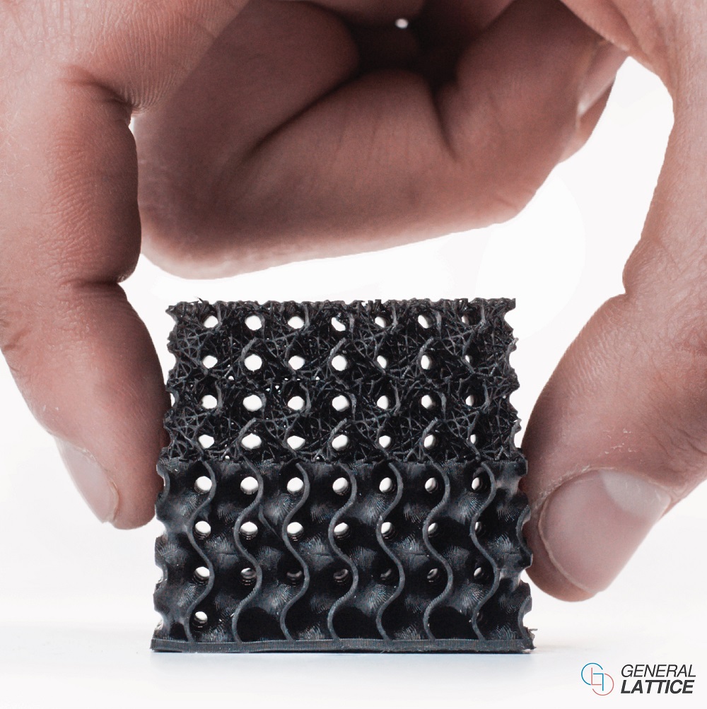 Hierarchical 3D printed lattice created by General Lattice Hierarchical 3D printed lattice created by General Lattice