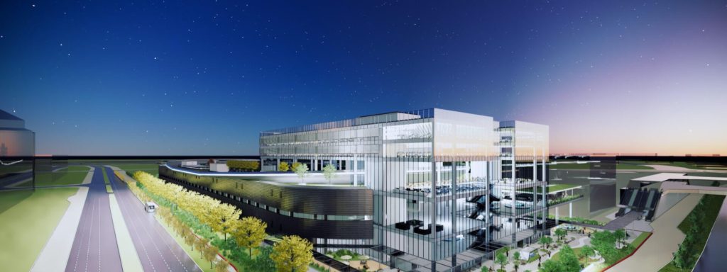 Rendering of the innovation center of Singapore Hyundai Motor Group Rendering of the innovation center of Singapore Hyundai Motor Group