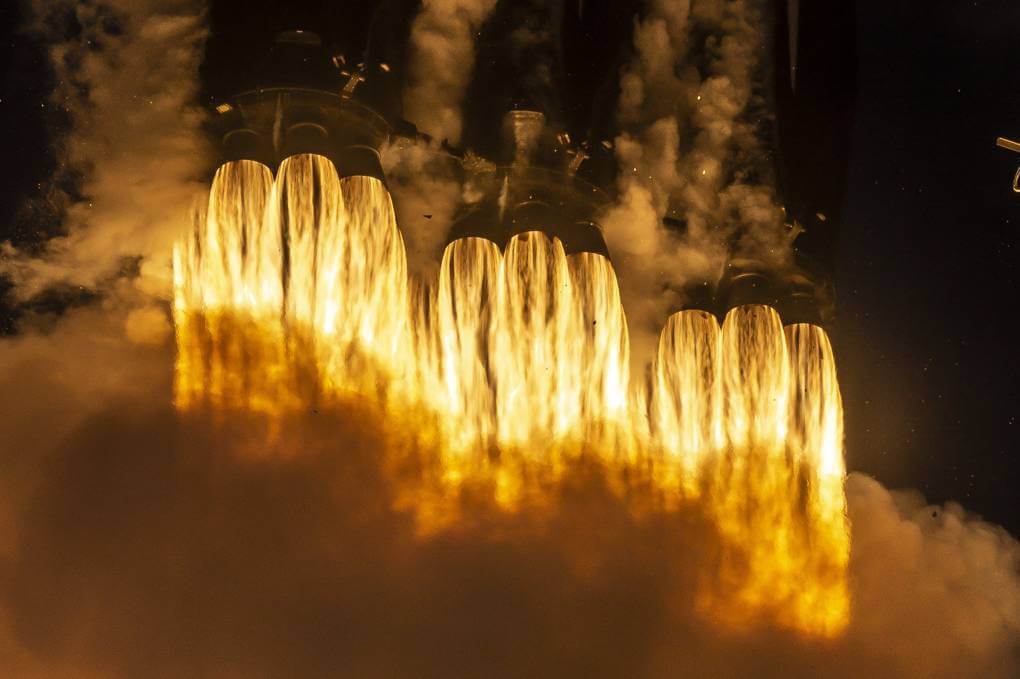 During the launch of the Arabsat-6A satellite mission, SpaceX’s Merlin engine