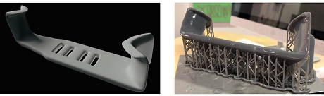 Design document image of the Air Force retractor (left) and demonstration support (right) Design document image of the Air Force retractor (left) and demonstration support (right)