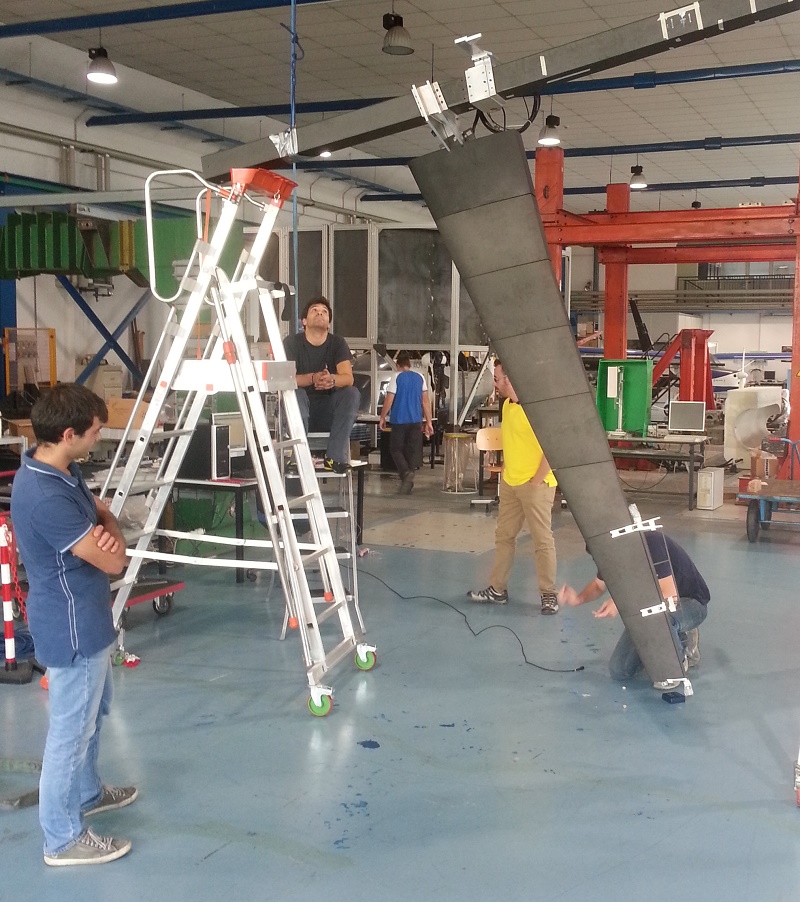 Aerodynamic wing in 3D assembly stage