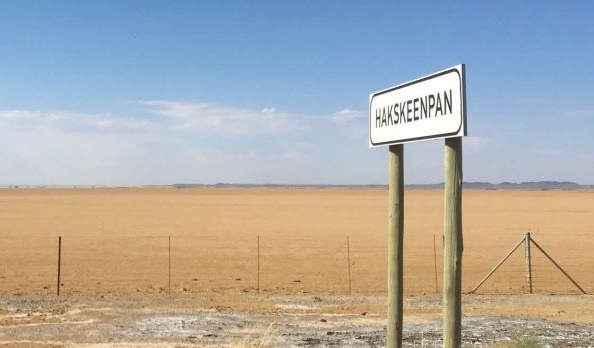 Hakskeen Pan is located in the Kalahari Desert, where Bloodhound LSR will be tested at 500 mph Hakskeen Pan is located in the Kalahari Desert, where Bloodhound LSR will be tested at 500 mph