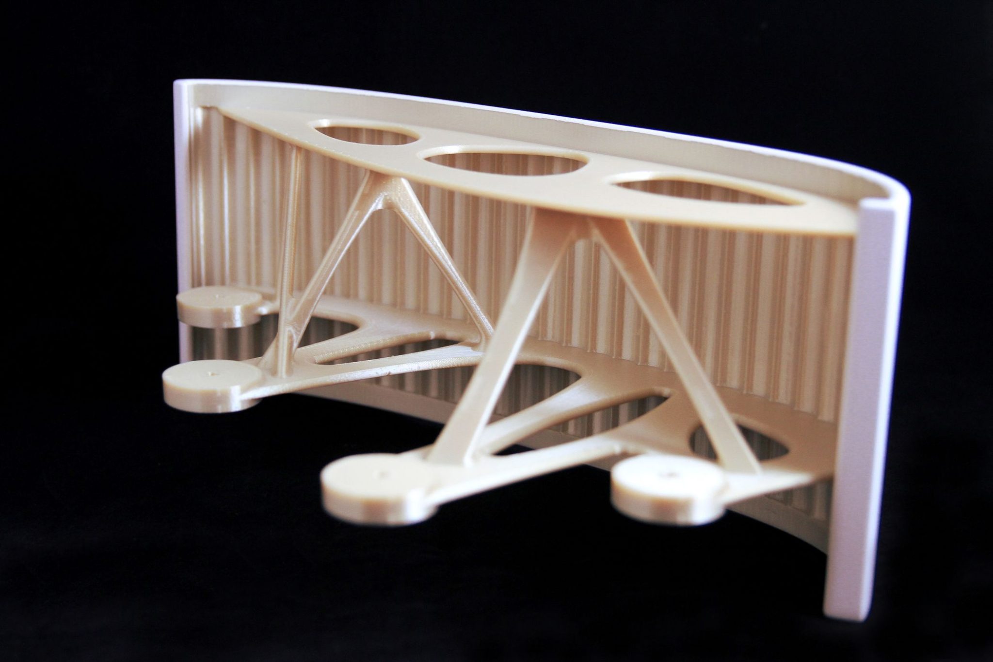   Inside view of 3D printed Airbus bulkhead