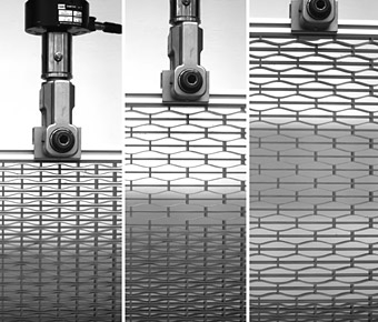 Compression testing of the honeycomb structure of phase change honeycomb materials